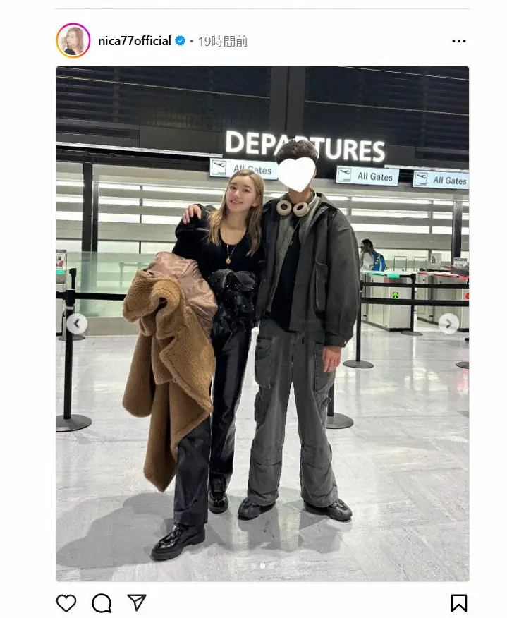 【画像・写真】16歳年下男性と再婚のモデル　高校生の息子との2ショット披露　スラリ高身長に「絶対イケメンだー」