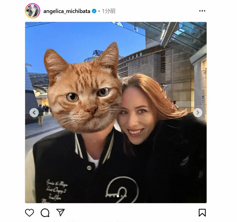 【画像・写真】道端アンジェリカ　夫と映画デートで「グランメゾン・パリ」堪能　密着2ショットも公開