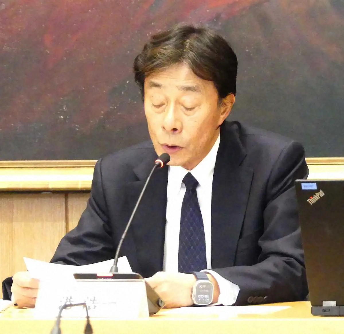 【画像・写真】フジテレビ港社長、緊急会見　女性アナウンサー上納接待「なかったと信じたい」　調査委では自身も調査対象