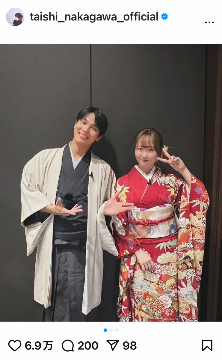 【画像・写真】中川大志　「14年も経つのかぁ…」“妹”との再会ショット「久々にお兄ちゃんと呼んでくれて嬉しかった」