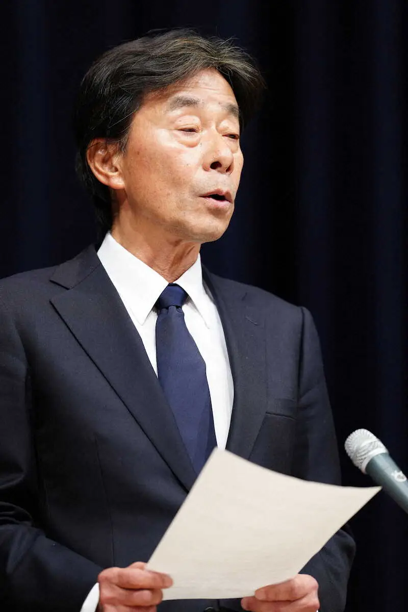 【画像・写真】フジ港社長　前回の会見対応を謝罪「カメラ向けて疑惑を追及してきた弊社がカメラから逃げた」