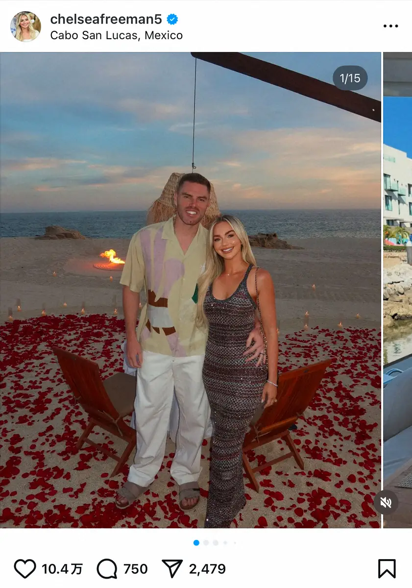 【画像・写真】フリーマン夫妻「10周年」メキシコ旅行でラブラブS！サンセットビーチで食事「美しい夫婦」反響