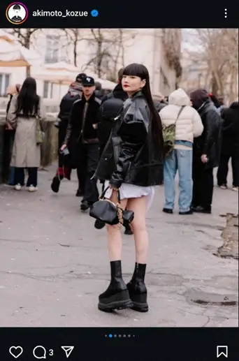 【画像・写真】千代の富士さんの次女　パリでの超ミニ美脚ショット公開に「素敵」「最高に可愛いです」