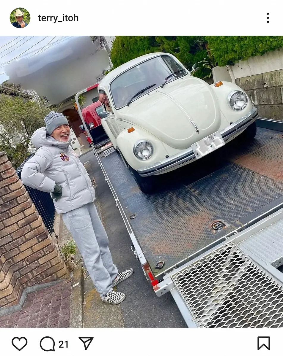 【画像・写真】テリー伊藤「25年以上乗っている」愛車との「しばしの別れ」報告「シブい車」「なんて可愛い」の声