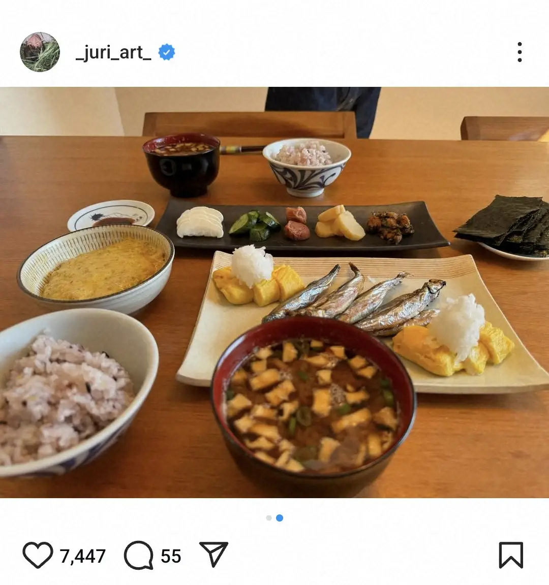 【画像・写真】上野樹里　「本日の朝食　お漬物重視de菌活メニュー」披露に「なんて丁寧な」「素敵」の声