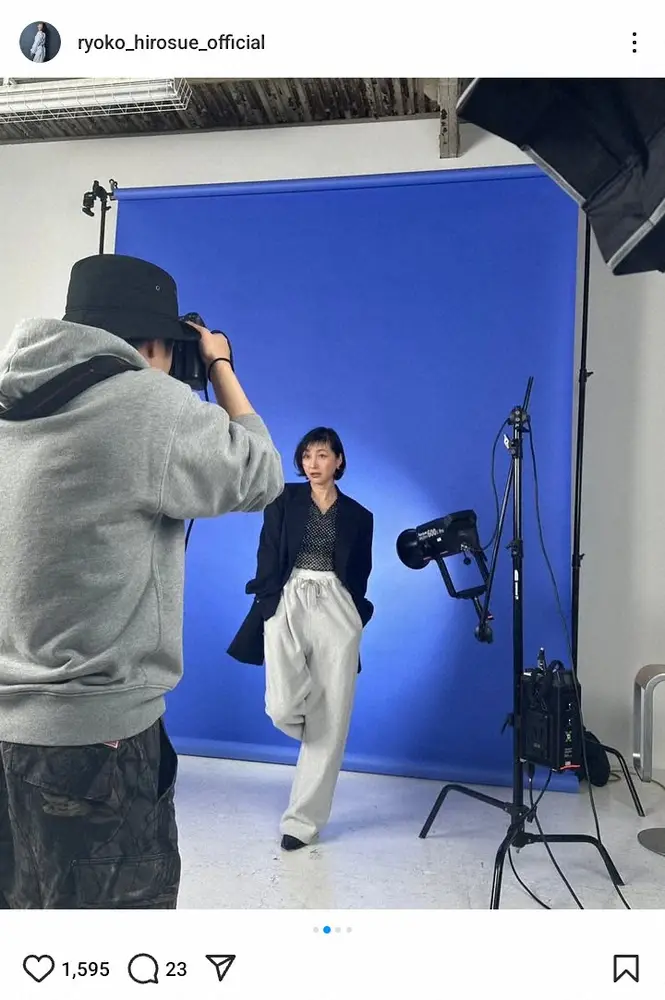 【画像・写真】広末涼子「私はやっぱり、撮影が好き」脚長パンツスタイルに「とってもステキ」「女神最高」の声