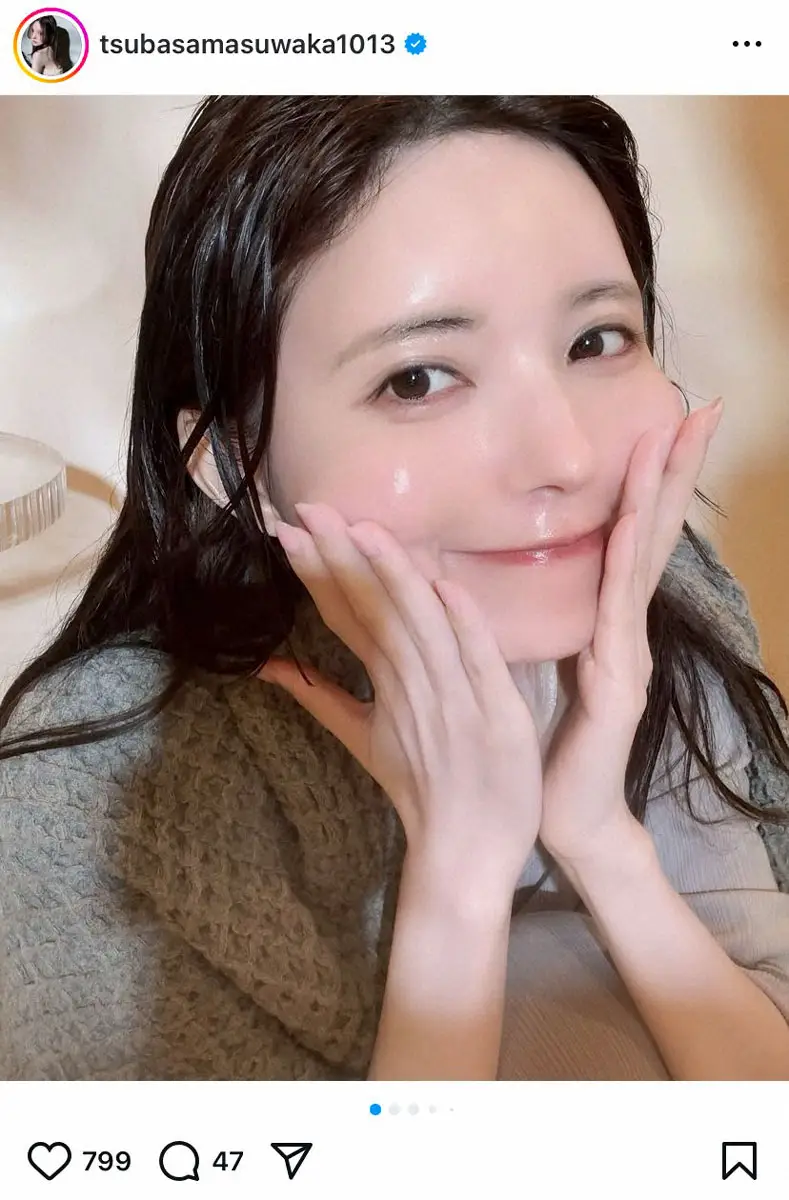 【画像・写真】39歳・益若つばさ　お風呂上がりのすっぴん姿にファン驚がく「お肌つやつや」「透明感ある」「多幸感」