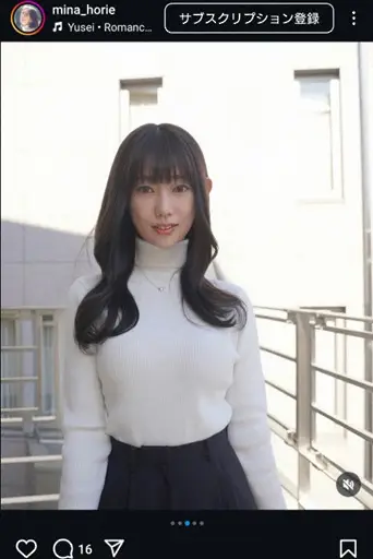 【画像・写真】“日本一強いアナ”堀江聖夏　白ニットの巻き髪ショット公開に「めっちゃ似合ってて素敵」「福耳っ！」