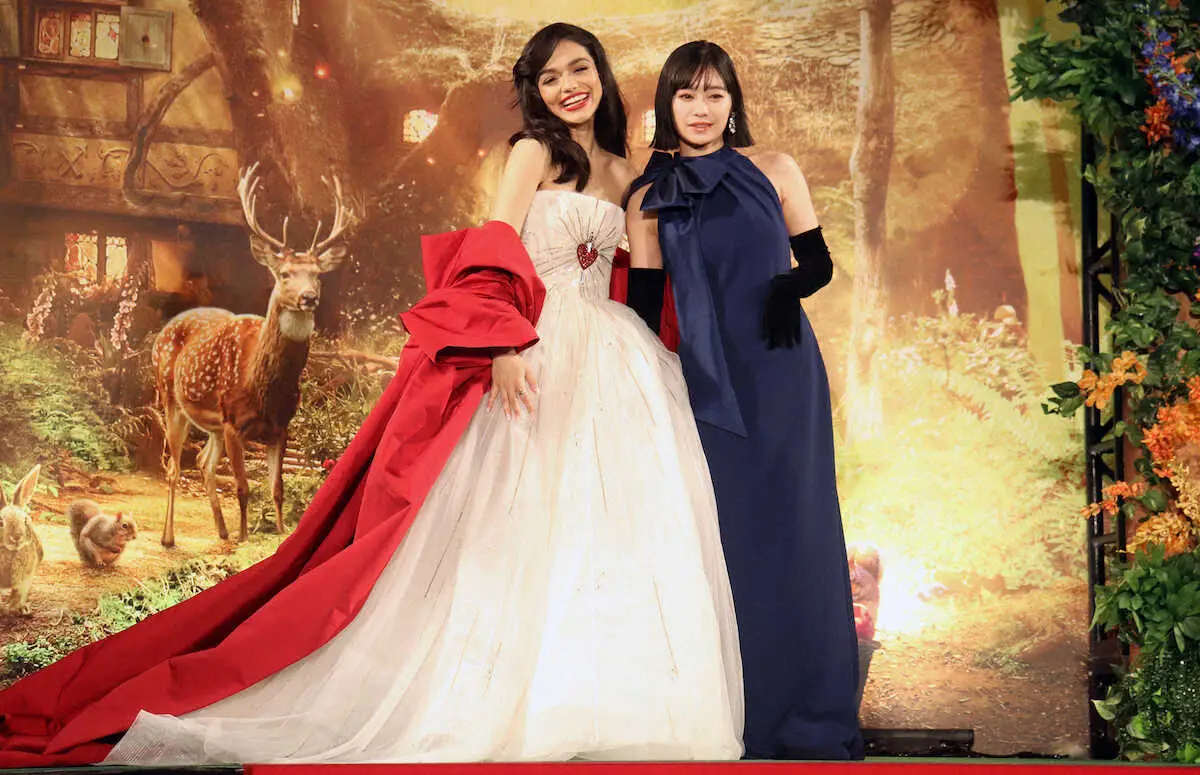 【画像・写真】映画「白雪姫」レイチェル・ゼグラー来日　吉柳咲良「夢のような」デュエット