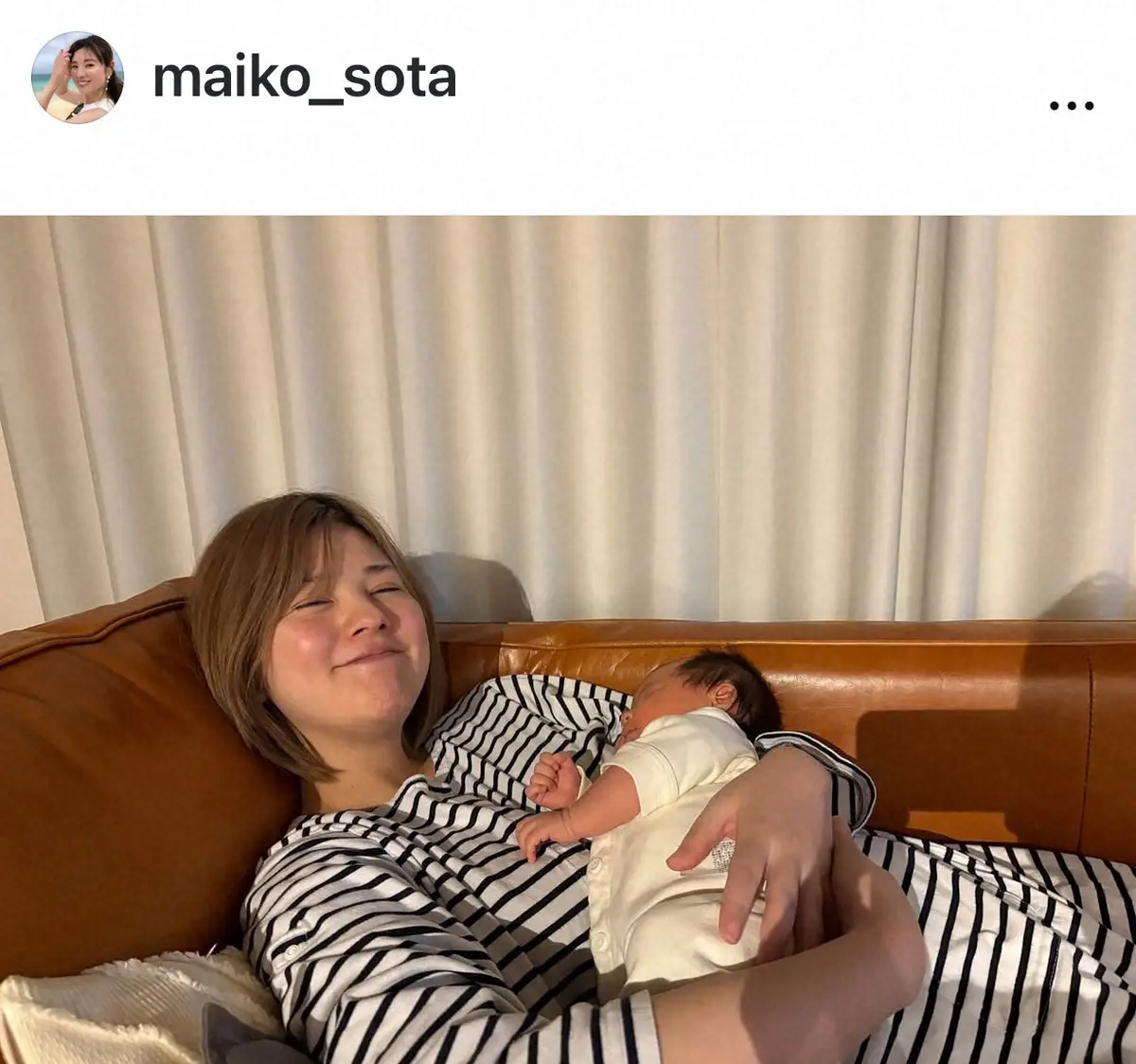 【画像・写真】34歳フリーアナ　「だいぶぷくぷく」1カ月長女の成長に感慨「日々眠気やだるさと戦いながら命を…」