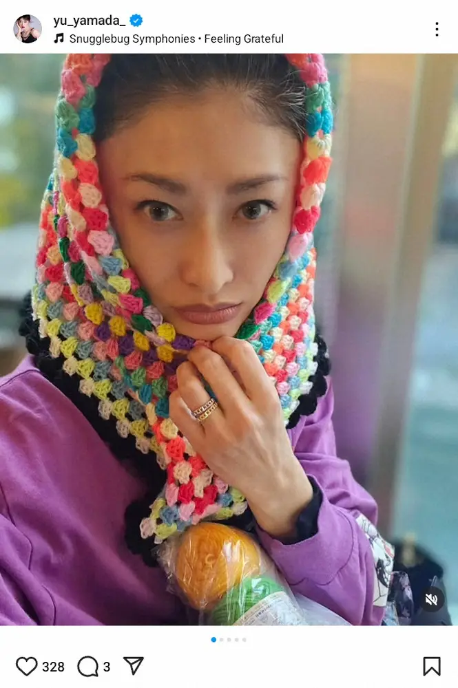 【画像・写真】手編みバブーシュカの着こなしもさすがっ！山田優の意外な趣味に「それ欲しい」「手先も器用だなんて…」