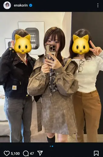 【画像・写真】えなこ　スペインでの母＆妹3ショットなど公開に「最高の親孝行」「めっちゃ綺麗ですね」「私服可愛い」