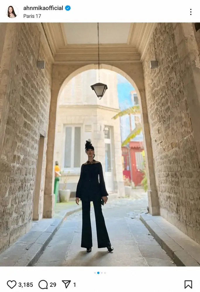 【画像・写真】アンミカ「束の間の移動で…」街角スナップにファンため息「絵画みたい」「これぞパリコレモデル」
