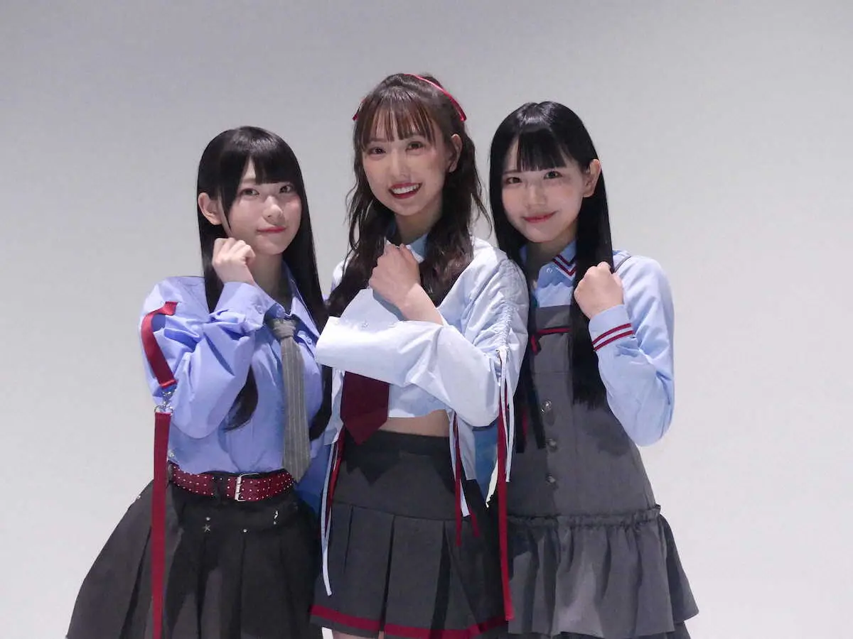 【画像・写真】再びバンテリンドームでライブがしたいと意気込むSKE48の（左から）河村優愛、熊崎晴香、伊藤虹々美