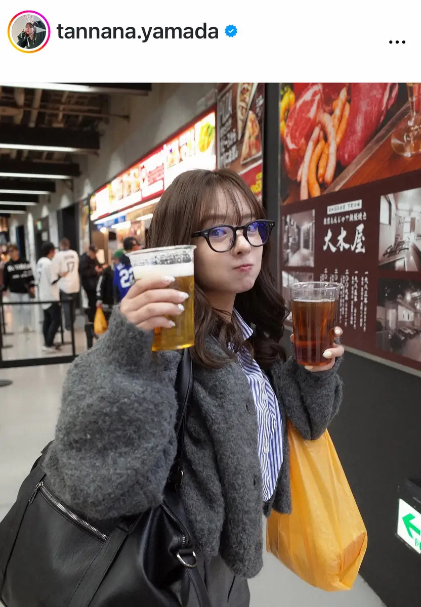 【画像・写真】元NMB48メンバー　メジャー開幕第2戦生観戦　ド軍ユニ姿披露「勝利の女神」「優馬くんも行ってる？」