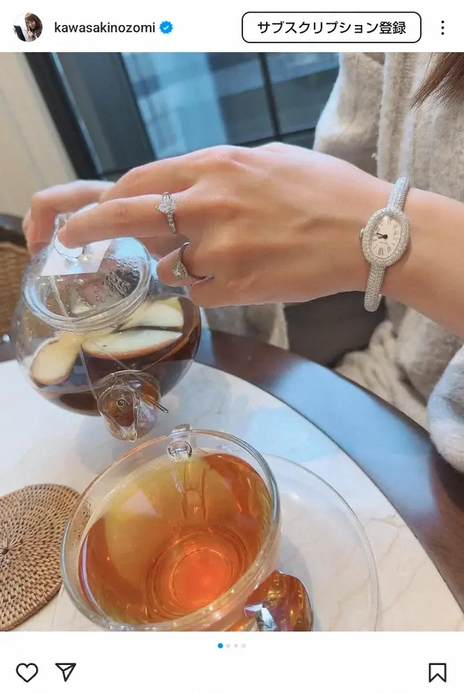 【画像・写真】川崎希「ダイヤが500個ちょっと」10年ぶりに購入した超ゴージャス時計披露「日本に在庫がなくて…」