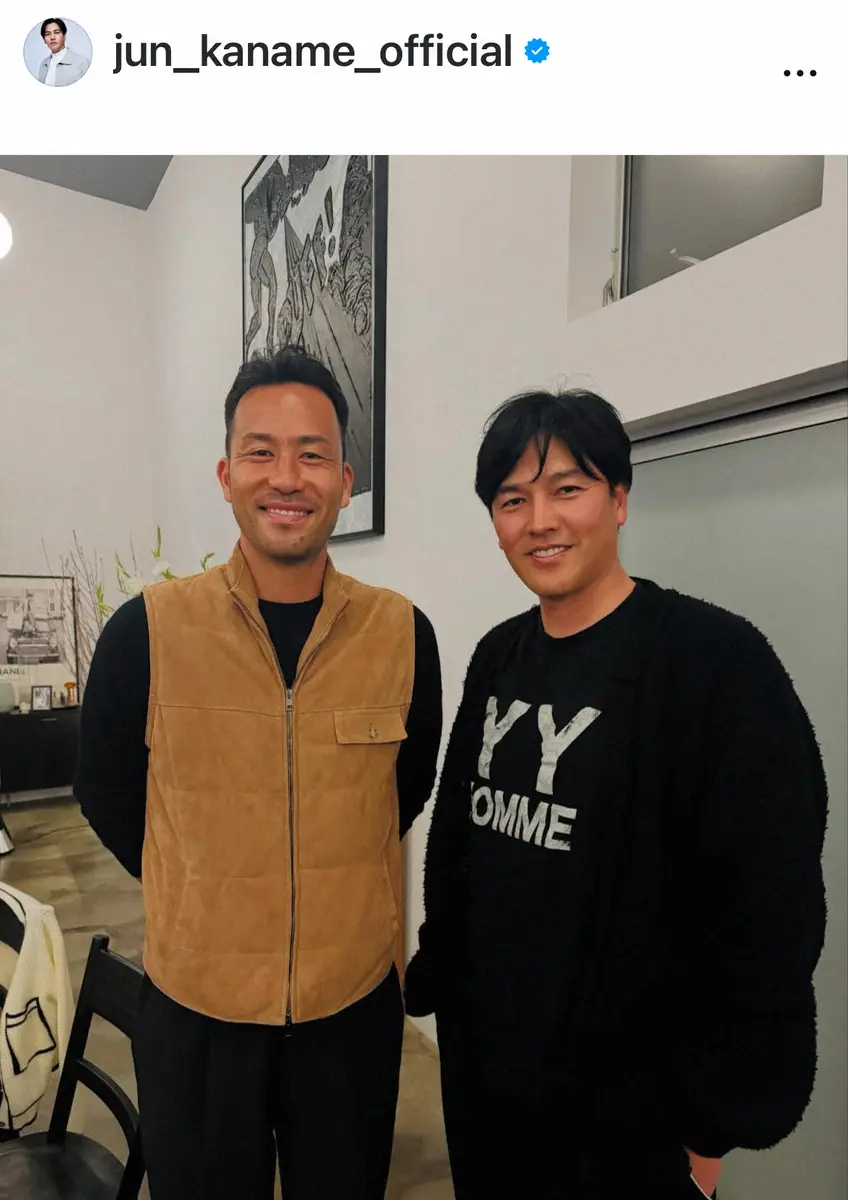 【画像・写真】要潤　サッカー元日本代表主将との「ロサンゼルス交流会」報告「久しぶりに自分より大きい日本人に…」