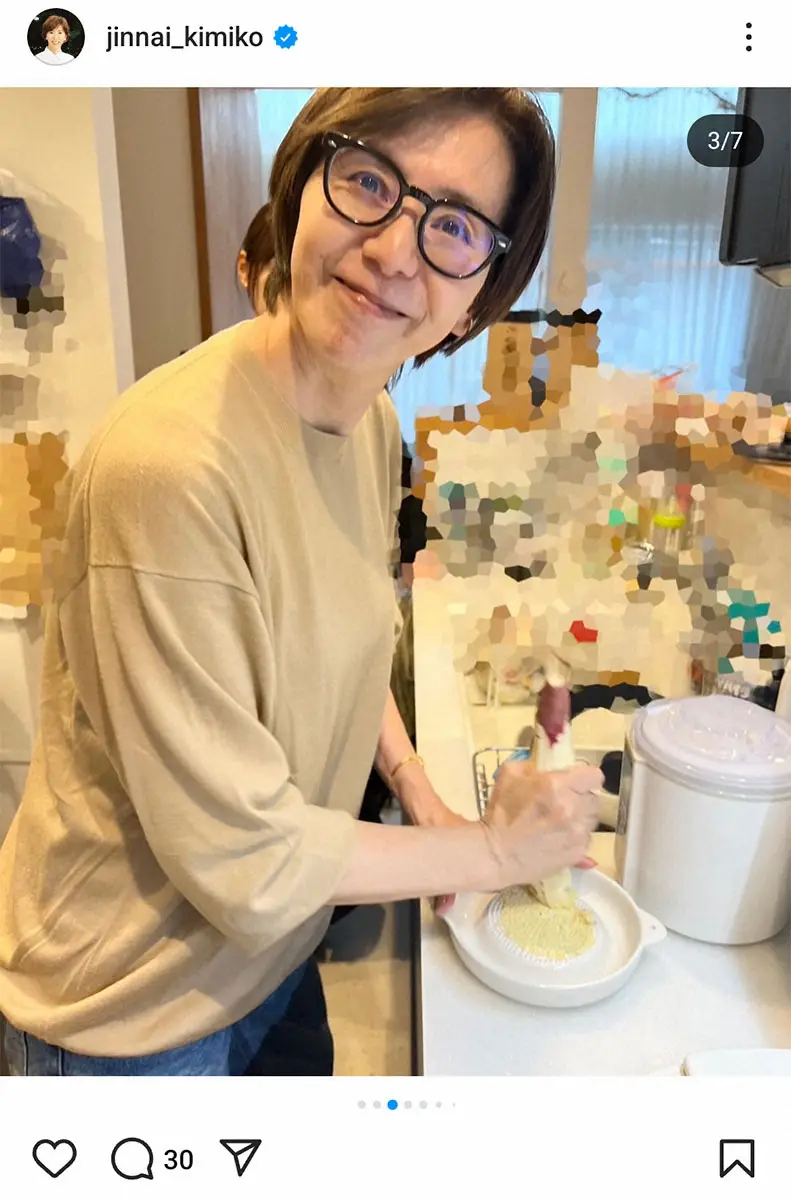 【画像・写真】陣内貴美子　桐谷美玲と鈴江奈々アナの自宅で発酵調味料作り披露に「貴重なお写真」「三姉妹」などの声