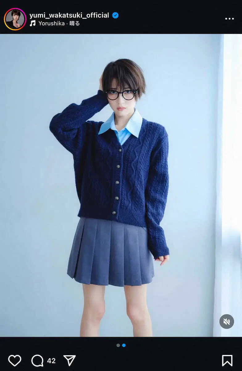 【画像・写真】元乃木坂メンバー「#嘘みたいな」　制服風Sにフォロワー絶賛！「心奪われた」「現役でもいける」