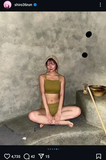 【画像・写真】“裸じゃないよね？”元NMB・白間美瑠　サウナ＆入浴ショット公開に「最高だね」「みるるん可愛い」