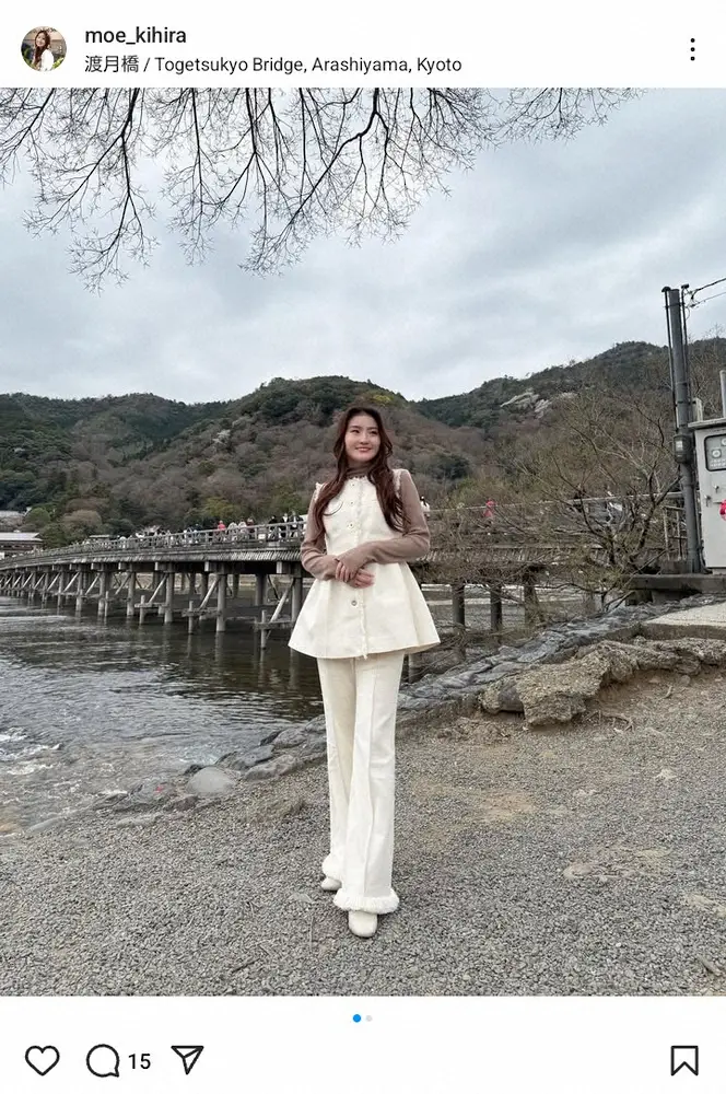 【画像・写真】紀平梨花「家族で京都の嵐山へ」姉妹の旅先ショットに「見かけたらびっくり」「ビジュアル最強」の声
