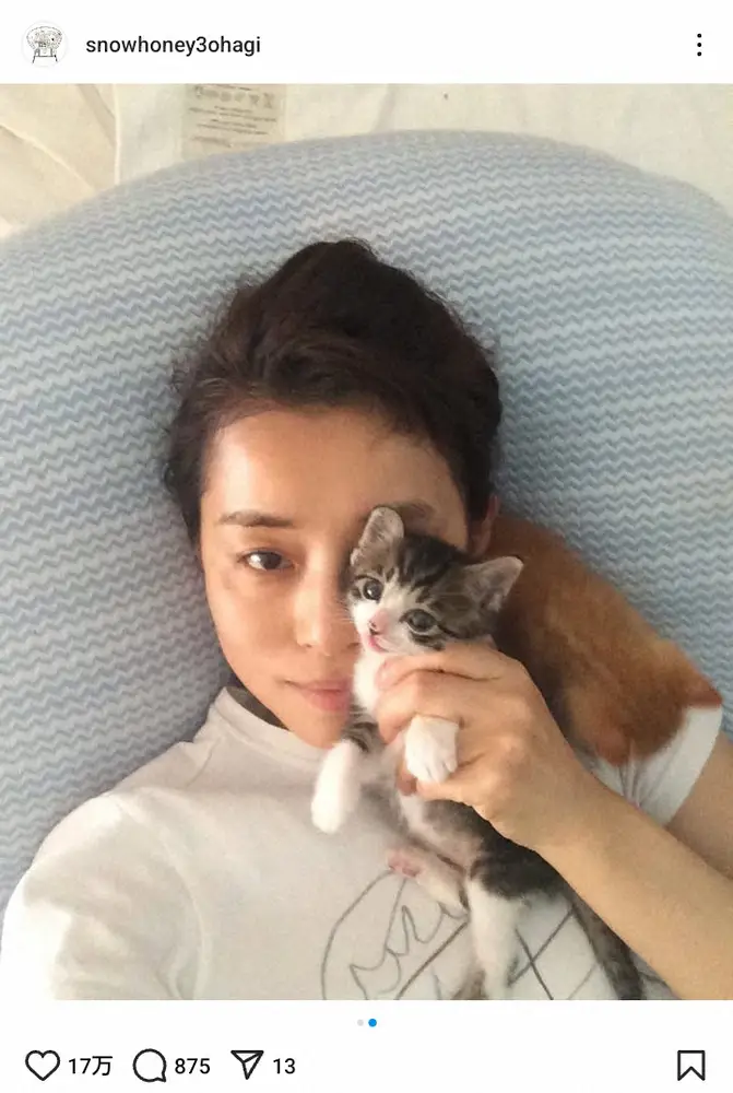【画像・写真】「はちねんまえの…」石田ゆり子＆愛猫写真にファンもん絶「ずーっと可愛いままでびっくり」「涙が出る」