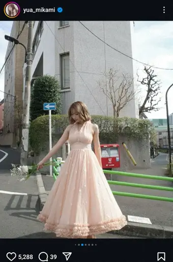 【画像・写真】三上悠亜　ピンクの新作ドレス姿披露に「マリリン・モンローすぎる！」「可愛いくて美し過ぎる～」