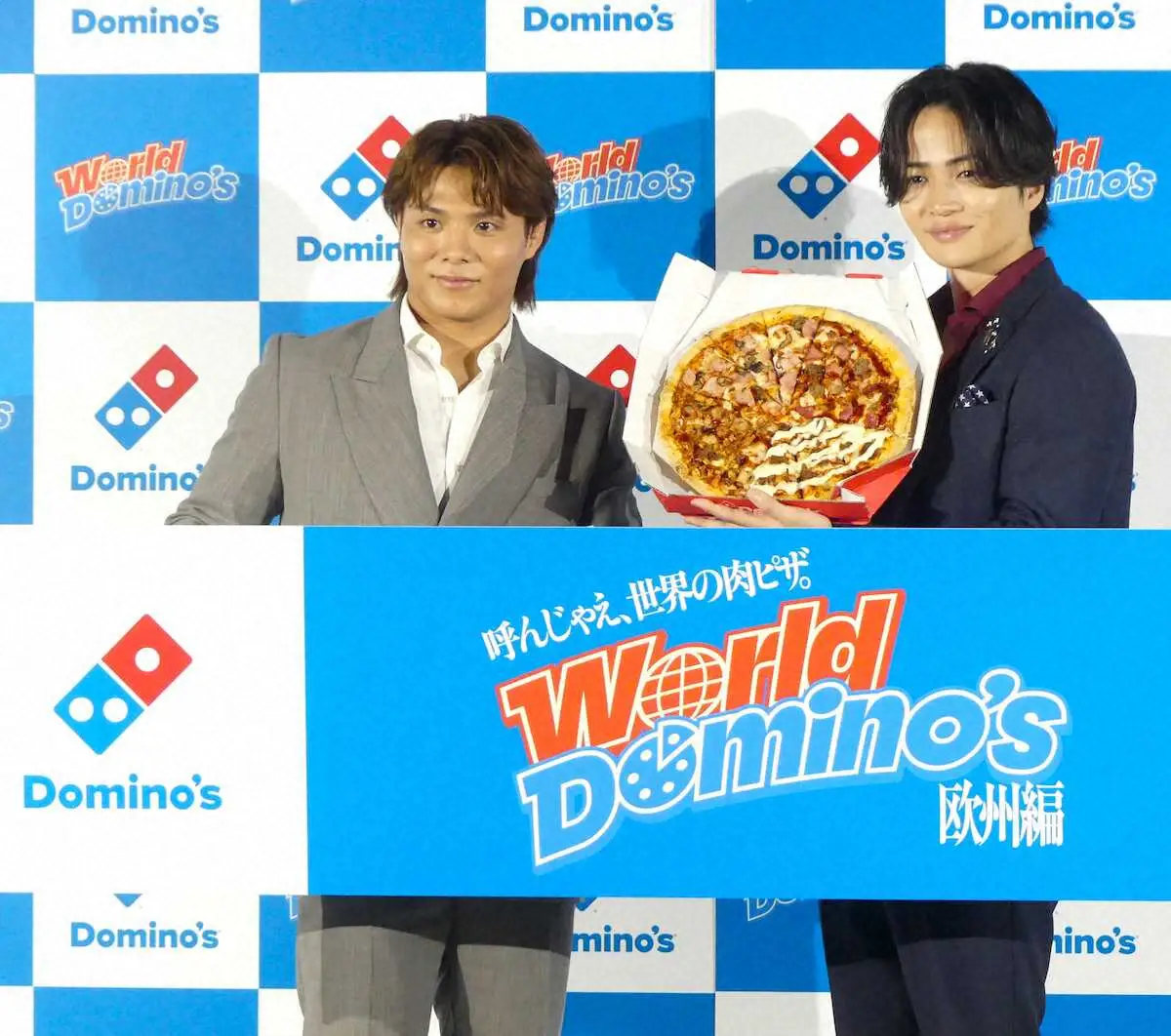 【画像・写真】菊池風磨　阿部一二三は「男の憧れ」、共演「本当にうれしい」　ドミノ・ピザ新商品発表会