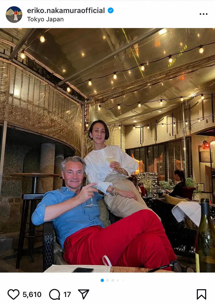 【画像・写真】中村江里子　夫と初めて食事をした27年前「思い出」の場所に…家族と訪問　夫婦Sに「素敵」の声