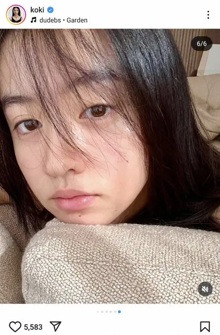 【画像・写真】Koki,　美麗メークショットからキュートなすっぴんまで！最新ショットを披露