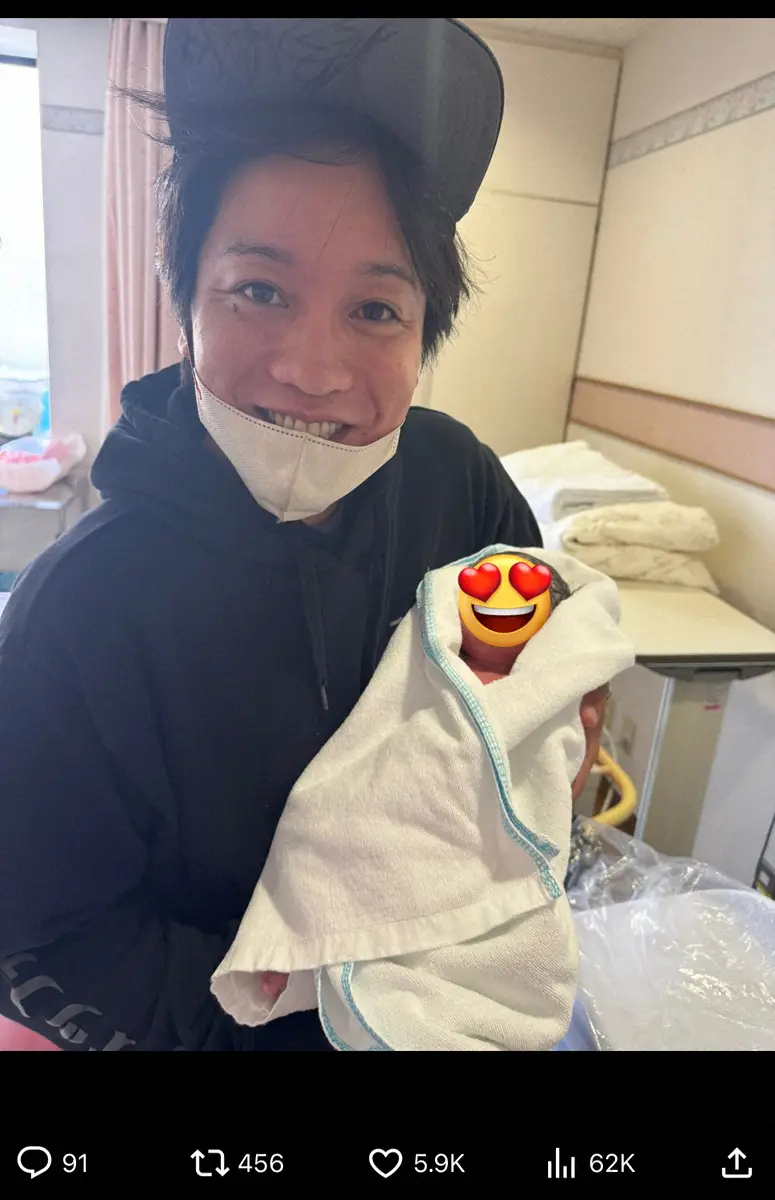 【画像・写真】ぺこぱ松陰寺、第2子女児誕生を報告「娘よ、産まれて来てくれてありがとう」妻にも感謝「パパ頑張ります」