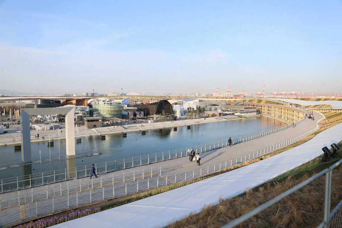 【画像・写真】大屋根リングから見た会場（撮影・岸　良祐）