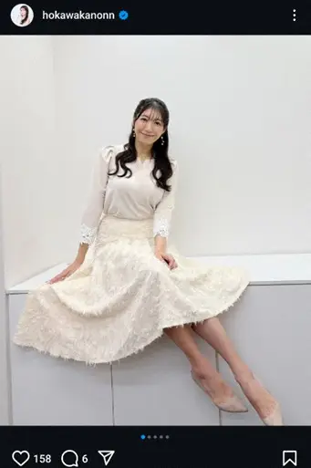 【画像・写真】“美しすぎる気象予報士”穂川果音　オフホワイトコーデ披露に「妖精さんみたい」「柔らかい雰囲気が素敵」