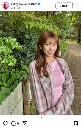 【画像・写真】中川安奈アナ　ヴィンテージのハーフデニムパンツの私服姿公開に「素敵なコーデ」「抜群に似合います！！」