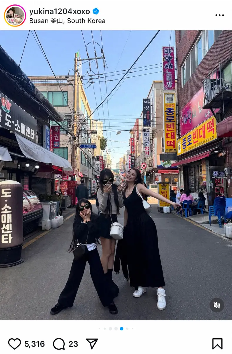 【画像・写真】木下優樹菜さん「娘達と初釜山旅」　12歳長女の成長にフォロワー驚き「大人っぽくなってる」「可愛い」