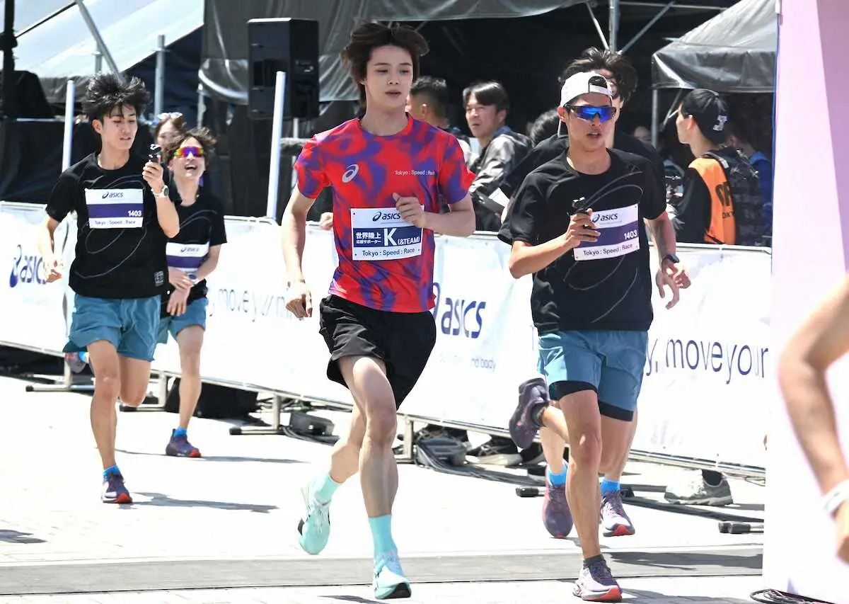 【画像・写真】「&TEAM」K　「凄い！」目標上回る好タイムも「リベンジしようかな」神宮レースイベントに電撃参戦！