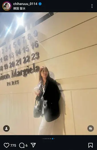 【画像・写真】20代一般男性と再婚した44歳タレント　韓国カフェ巡りショット公開に「素敵な美女」「めっちゃ美貌」