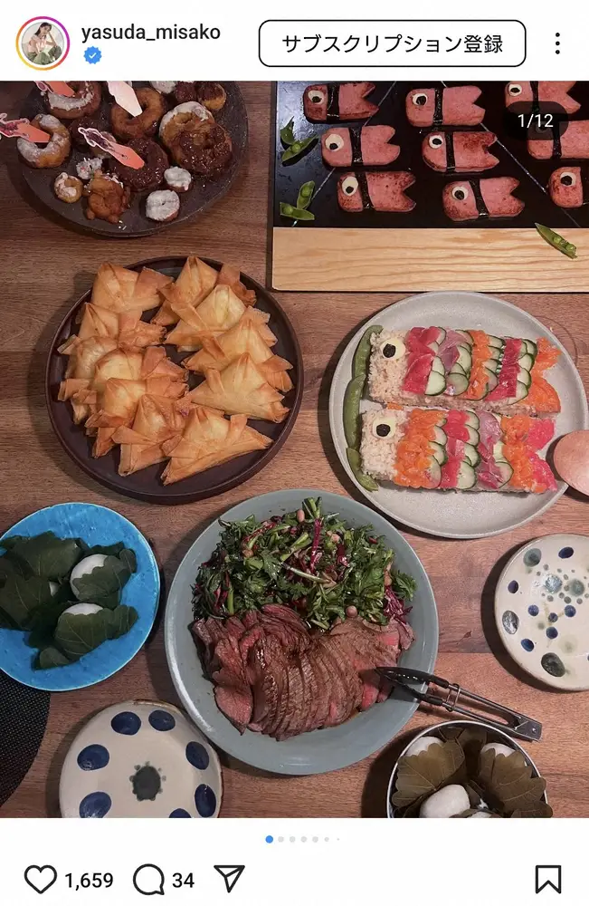 【画像・写真】安田美沙子　「子供の日　そして長男の誕生日」お祝いの豪華食卓披露に「これは凄い」「最高ですね」の声