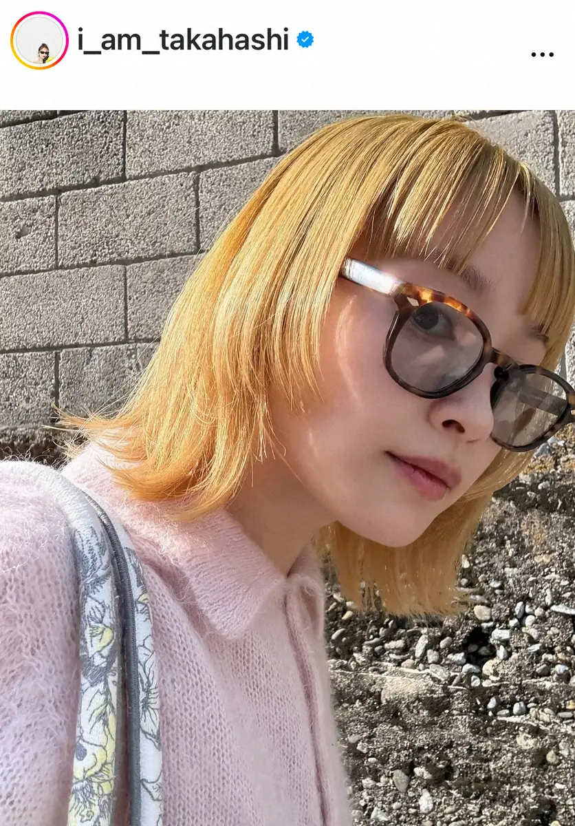 【画像・写真】元モー娘。リーダー「ビスケカラーにしてきたっ」　舞台開幕前の激変Sに「一瞬誰かと」「似合う」の声