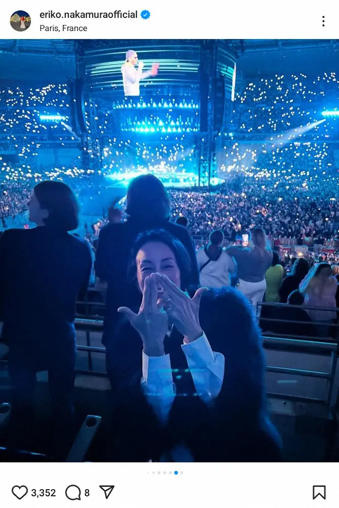 【画像・写真】中村江里子　仏人ラッパーのライブで仰天　10万人規模の厳重セキュリティは「一度全員車から降りて…」