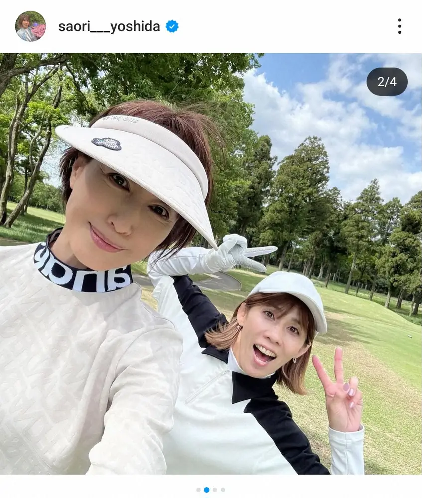 【画像・写真】吉田沙保里さん　「初メンバーで」超豪華ゴルフショットに「インパクトたっぷり」「皆様お美しい」