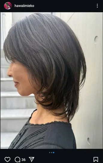 【画像・写真】13歳下と再婚、56歳美人タレント　新ヘア披露に「内巻きヘア素敵」「とっても可愛いです」