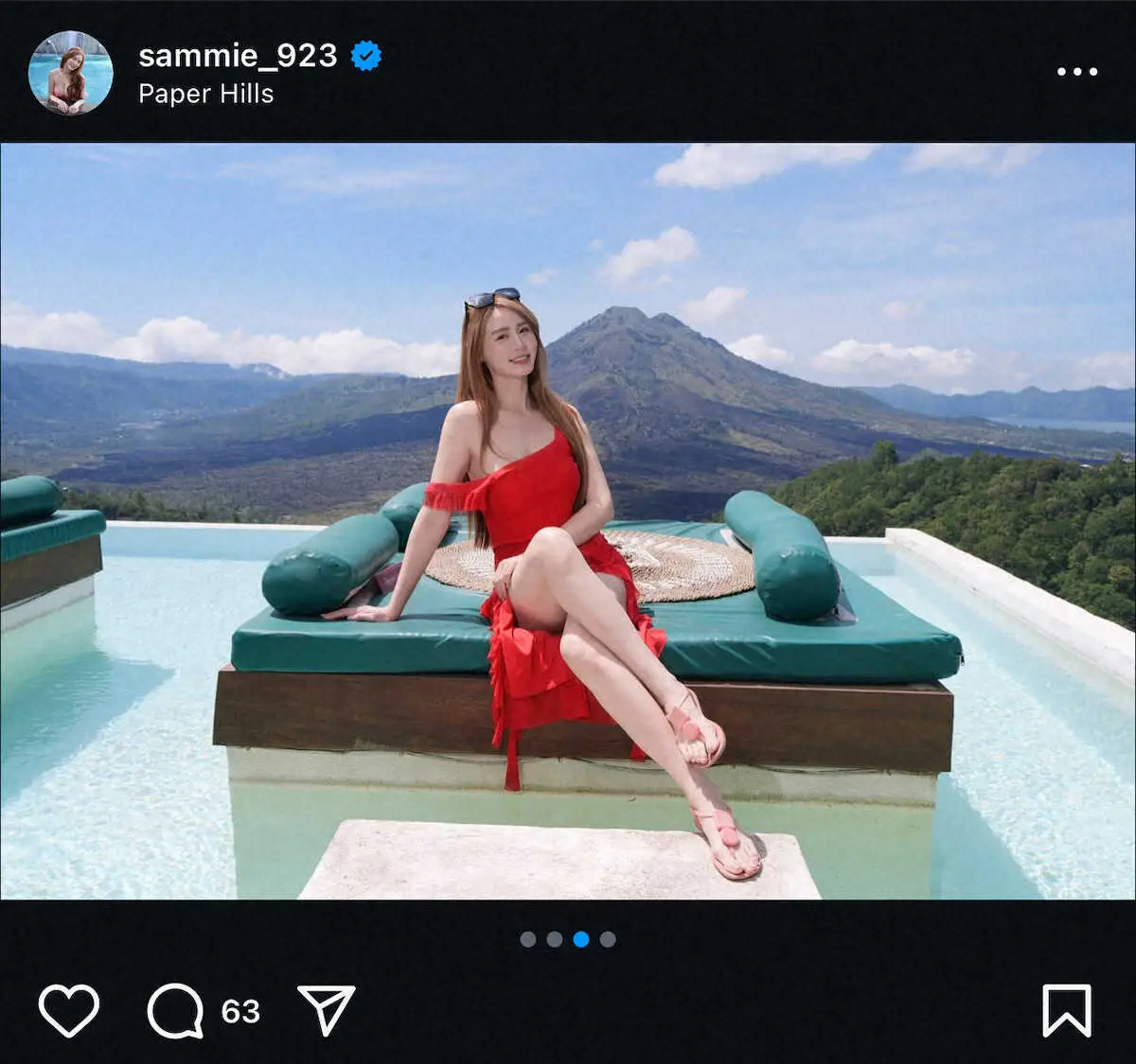 【画像・写真】え？合成じゃないの！？人気台湾チアがバリ島の絶景を背景S！ファン興奮「女神」「セクシー」「美しい」