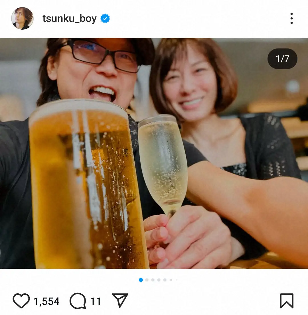 【画像・写真】つんく♂「妻と二人デートしてきました」元モデル妻との幸せ報告に「素敵なご夫婦」「デート最高」と反響