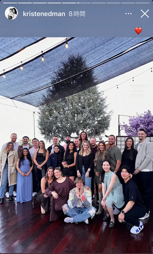 【画像・写真】エドマン30歳の誕生会をハリウッド名店で開催　夫人が公開　スネルやキム・ヘソンらの姿も