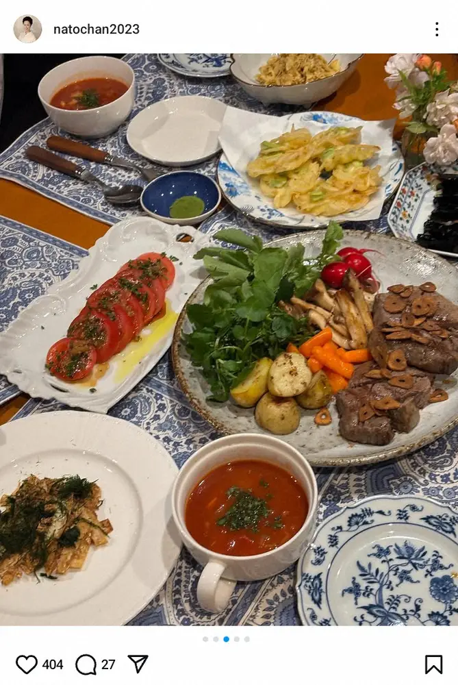 【画像・写真】才色兼備の大物女優　初公開したユニークな月謝袋に「可愛い」の声　豪華手料理の“女子会”も報告