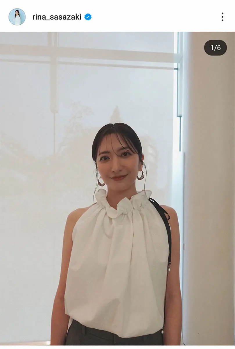 【画像・写真】笹崎里菜アナ「肩がソワソワした」　大胆に肩見せたアメスリトップス姿披露