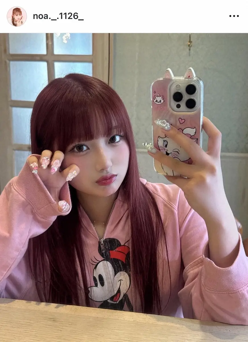 【画像・写真】辻希美の長女・希空「髪の毛も服もスマホも爪も全部ピンク」　ガーリー全開の近影に“いいね”殺到