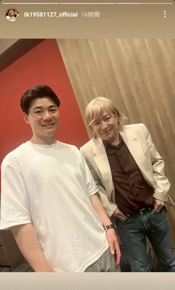 【画像・写真】小室哲哉　早実の後輩でもある人気プロ野球選手の26歳誕生日祝福2ショット披露　