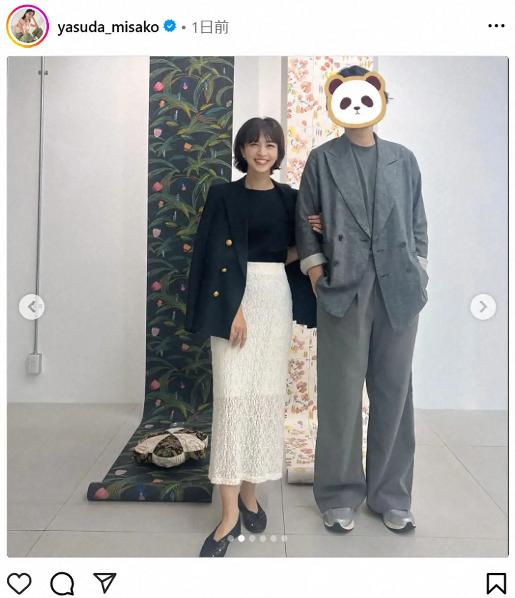 【画像・写真】安田美沙子　夫と腕組みラブラブツーショ、フォロワーため息「お似合い」「ステキです」「ほっこり」